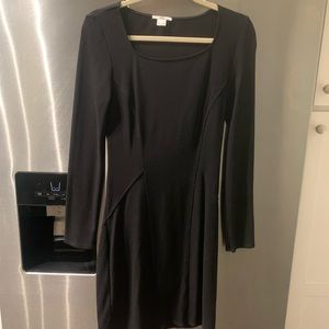Helmut Lang black open back sweater dress, size medium